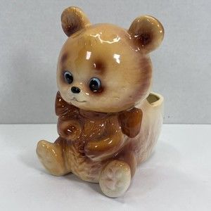 VTG Teddy Bear 6 inch Planter Parma by aai made in Japan